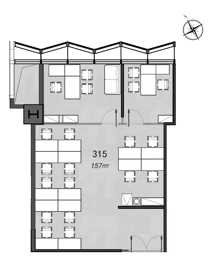 陆家嘴上海富士康大厦出租157平带两个经理间
